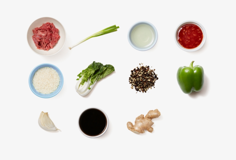 Black Pepper Beef With Bok Choy & Garlic Rice - Superfood, transparent png