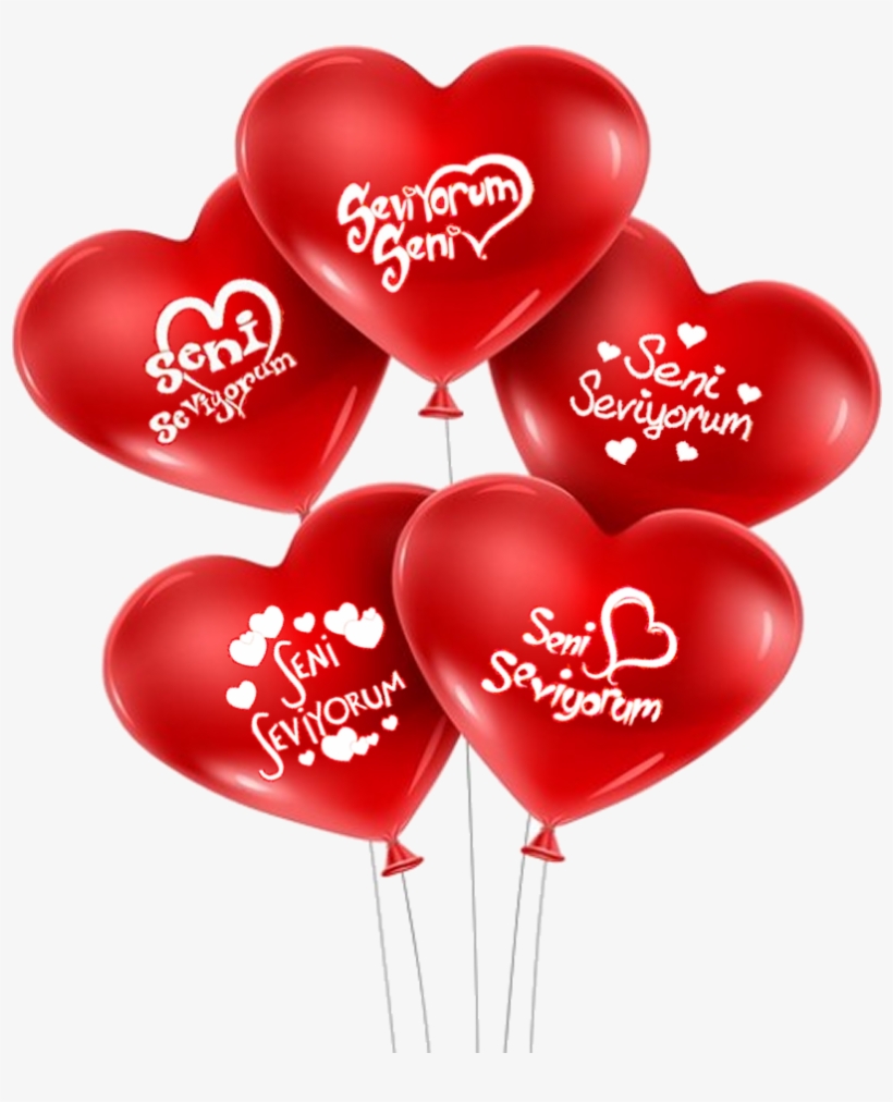 Gebze Balon Baskili Kalpli Balon Sevgiliye Ozel Balon - Happy New Year 2019 Balloons, transparent png