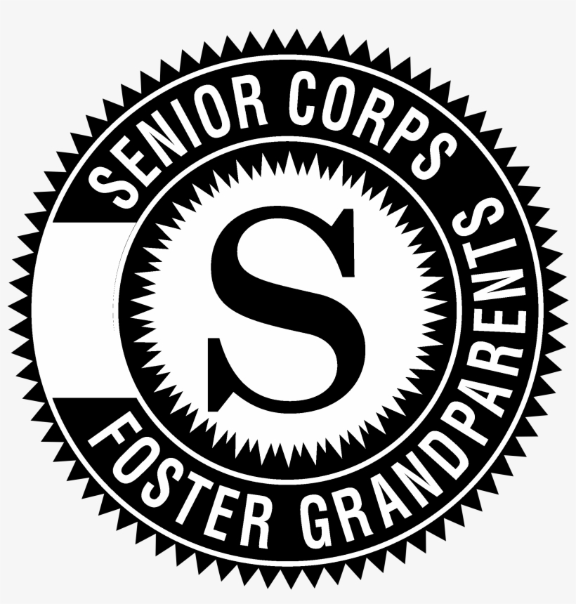 Senior Corps Foster Grandparents Logo Black And White - Emblem, transparent png