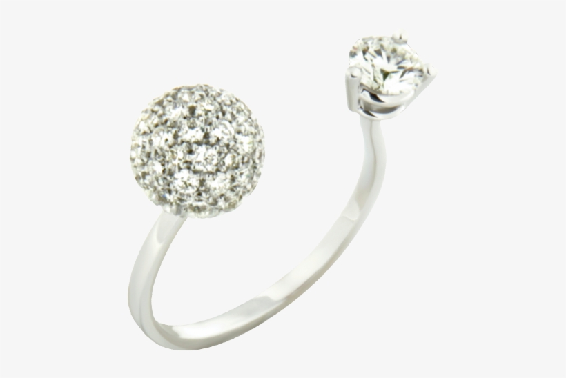 Dot And Sphere Diamond Ring - Pre-engagement Ring, transparent png