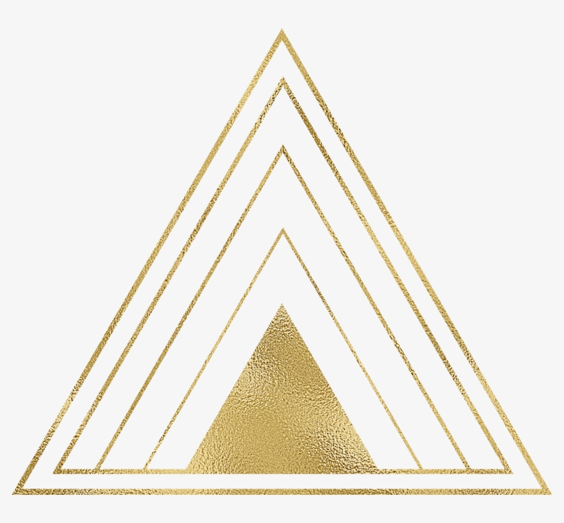 #gold #triangle #frame #outline #edit #background #design - Triangle, transparent png