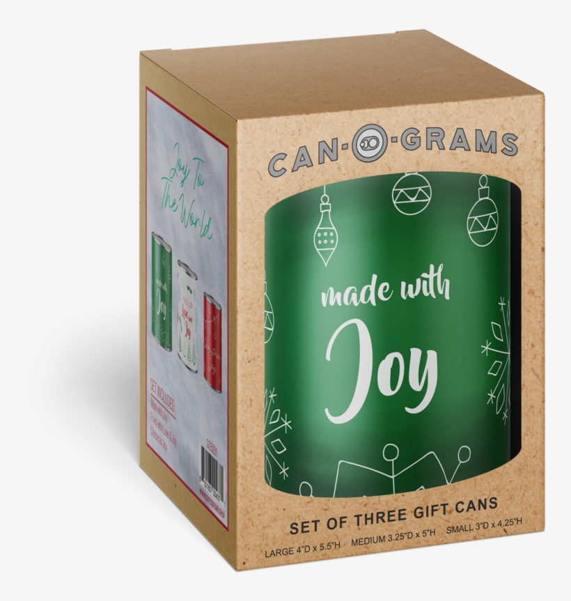 Joy To The World Can O Grams - Gift, transparent png