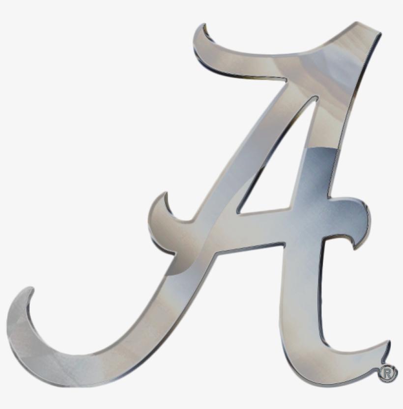 University Of Alabama Crimson Tide Chrome Metal Auto - Crescent, transparent png