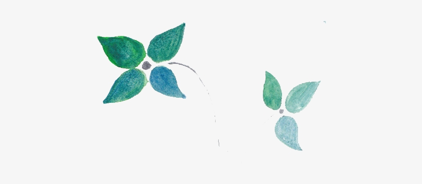 Free Flowers Over Green Watercolor Brush Strokes - Watercolor Painting, transparent png