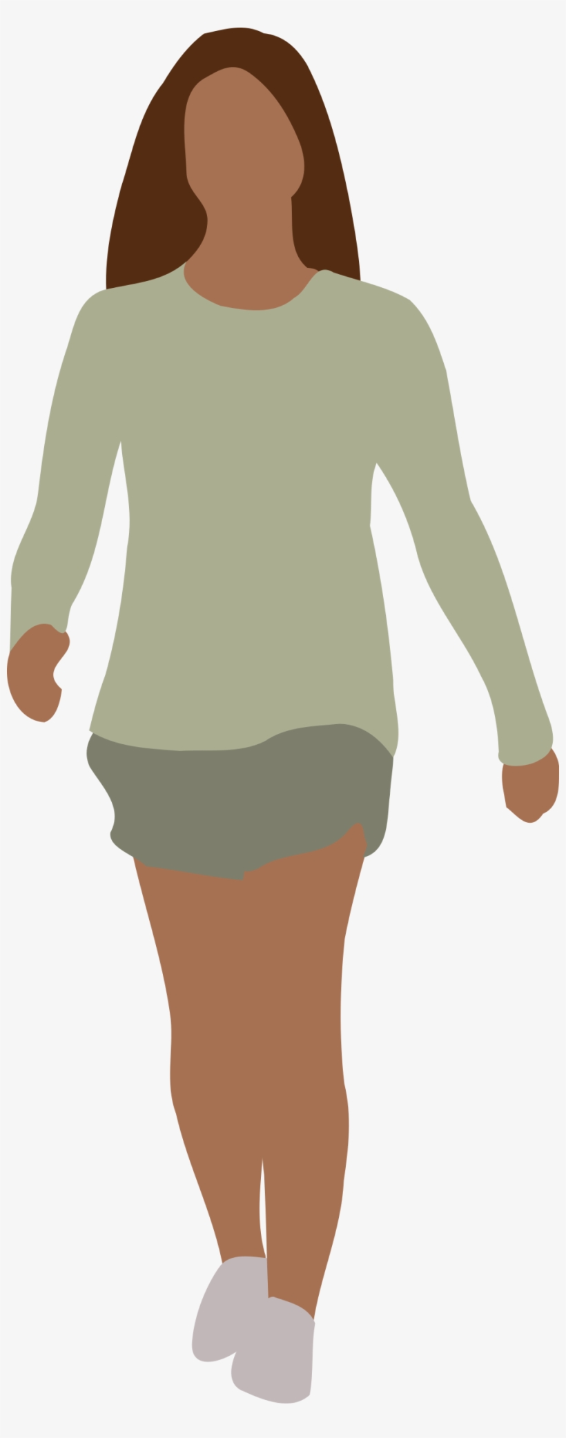 This Free Icons Png Design Of Faceless Woman Walking, transparent png