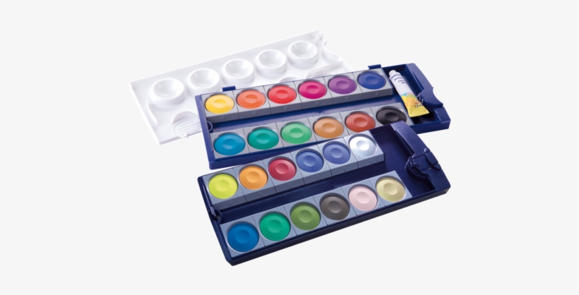 Paintbox 735k/24 Colours Opaque - Pelikan Deckfarbkasten K12, transparent png