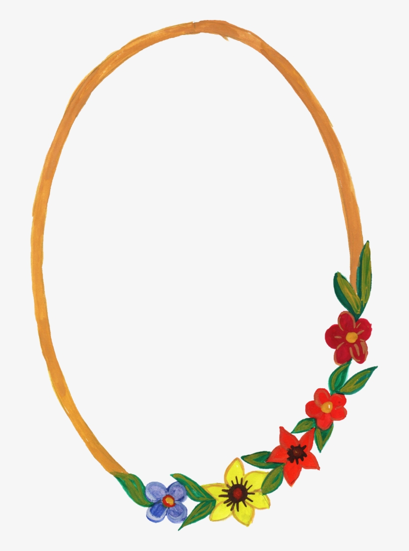 10 Watercolor Oval Frame With Flowers Png Transpa Onlygfx - Watercolor Painting, transparent png