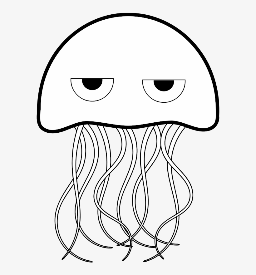 Coloring Book Jellyfish, transparent png