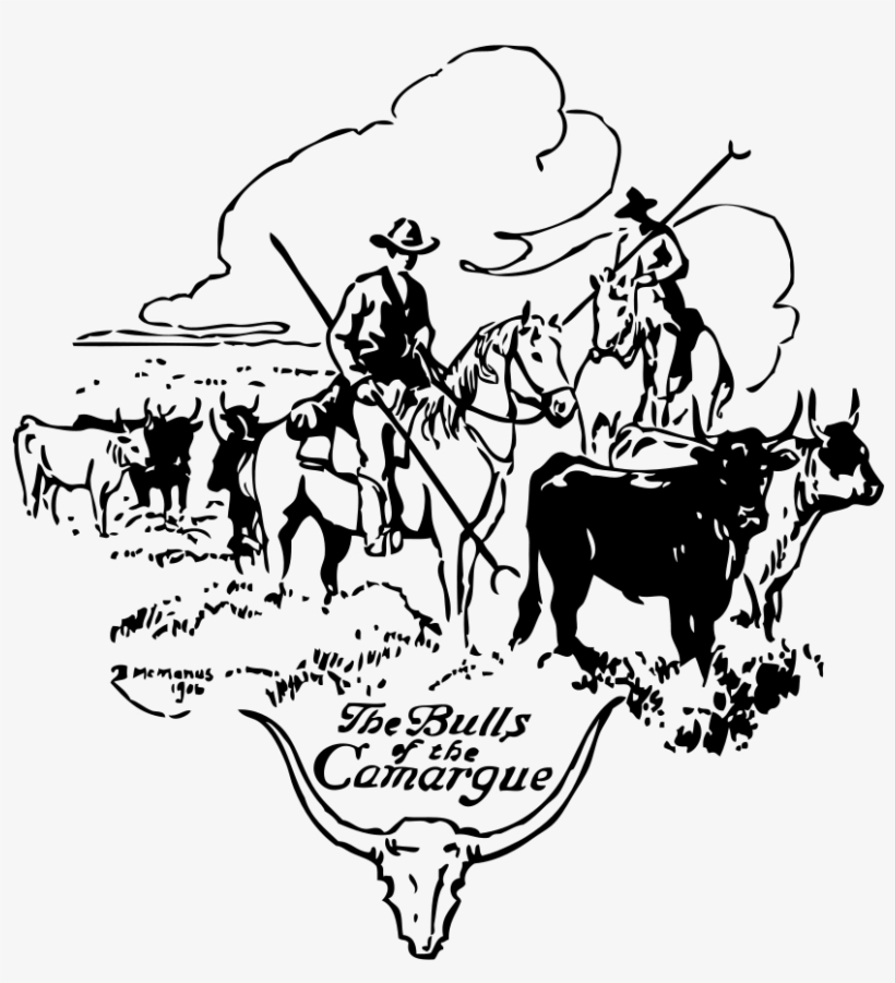 Kamag Of The Bulls - Cattle Drive Clip Art, transparent png