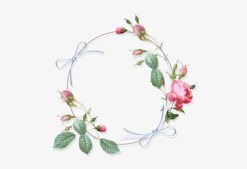 Tubes Victoriens / Fleurs - Vintage Flower Design Border Png, transparent png