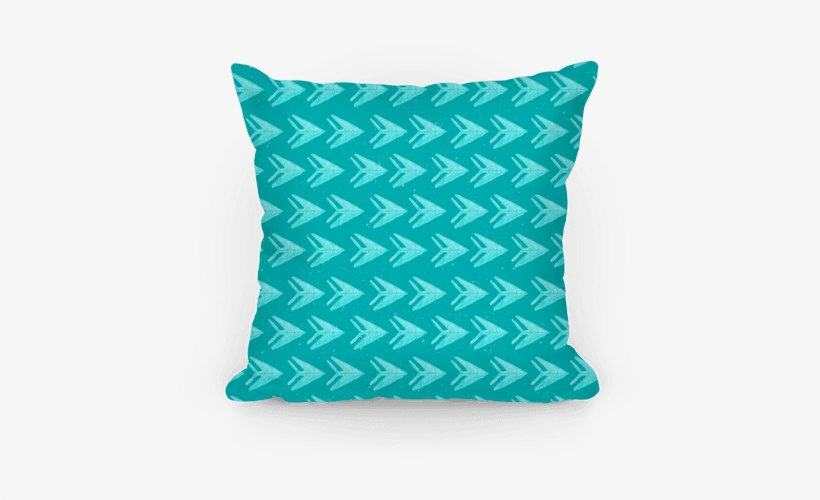 Teal Watercolor Arrow Pattern Pillow - Cushion, transparent png