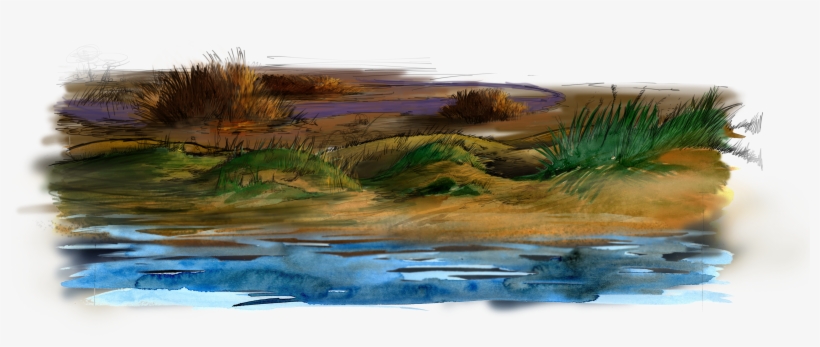 Beach Landscape Watercolor - Watercolor Painting, transparent png