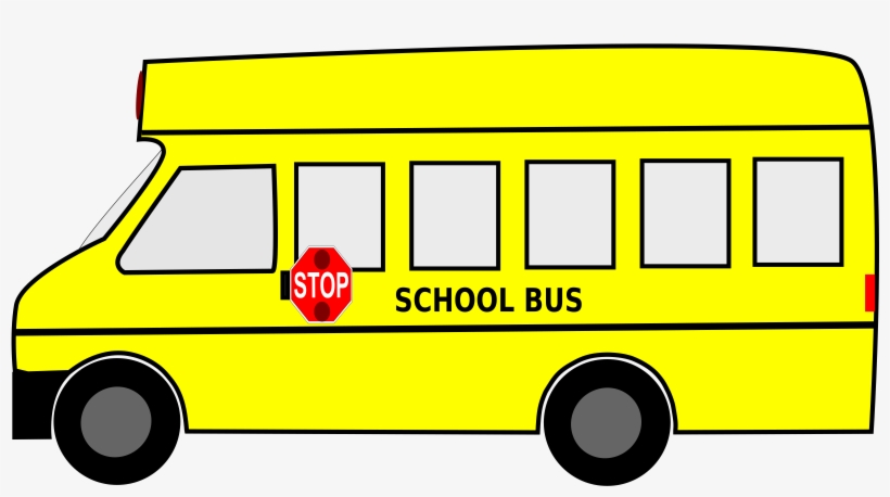 Moving School Bus Animated Svg Clipart Free Download - Yellow Bus Clip Art, transparent png