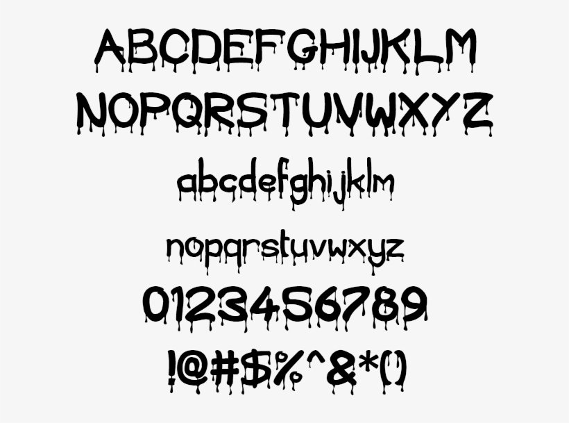 Horror Blood Example - Lato Font, transparent png