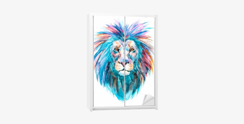 Watercolor Lion, transparent png