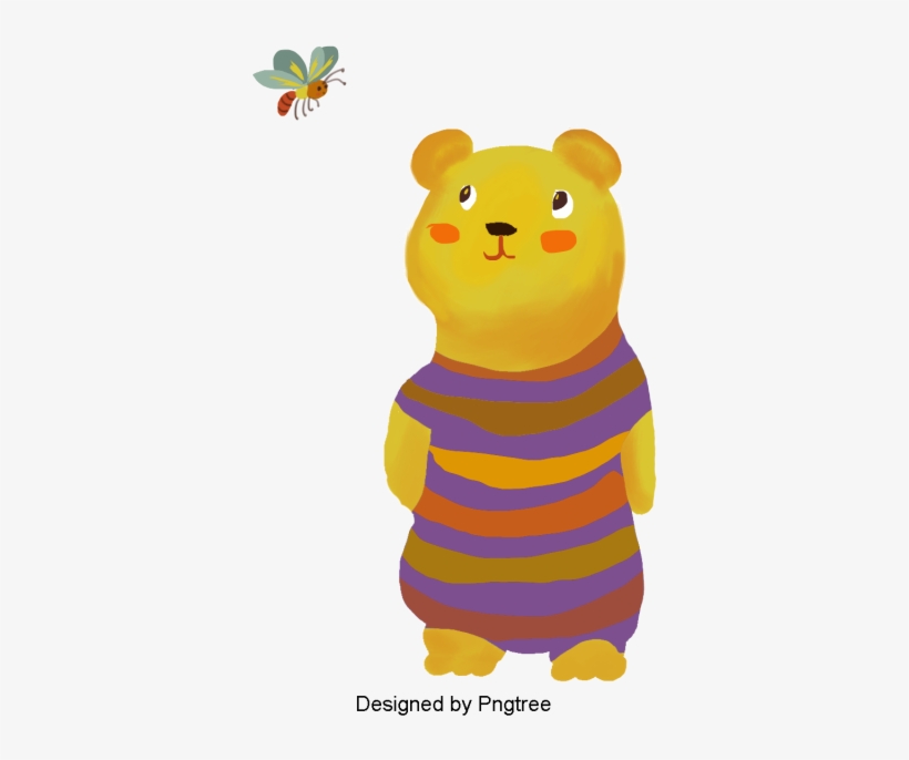 Beautiful Cool Cartoon Cute Hand-painted Animal Bear, - Cartoon, transparent png