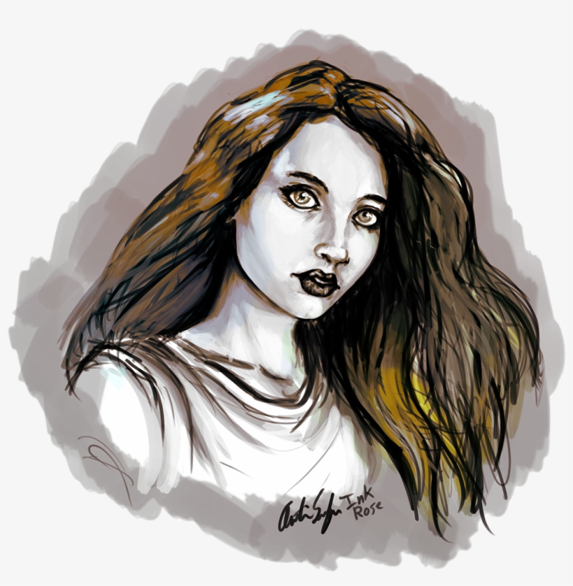 Ink Rose Self Portrait, transparent png