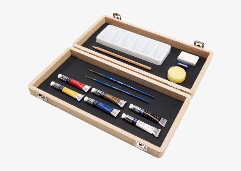 Winsor & Newton Cotman Watercolor Small Wood Box Set - Winsor & Newton Art Box, transparent png