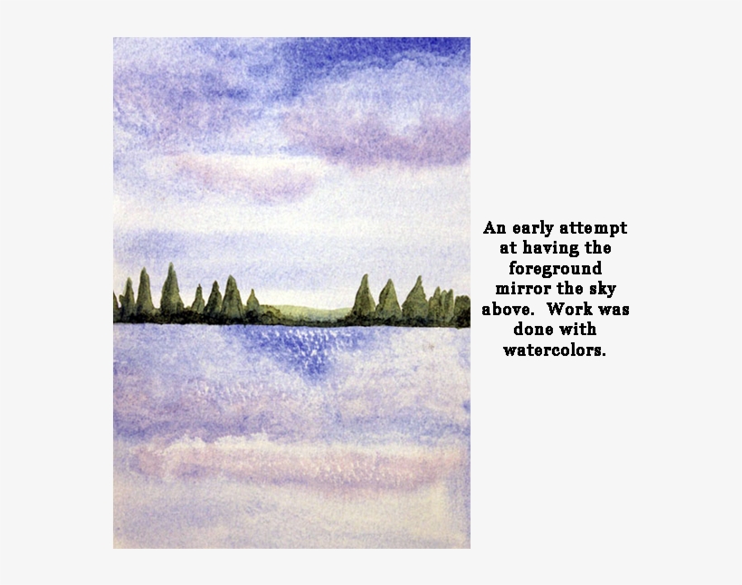 Waterreflection - Landscape Painting, transparent png