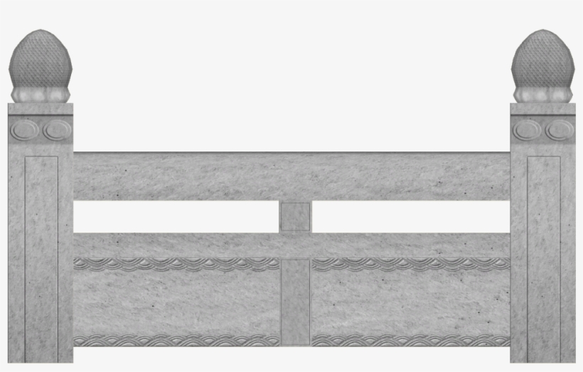Low Ornate Chinese Fence - Fence Png Zt2 Download Library, transparent png