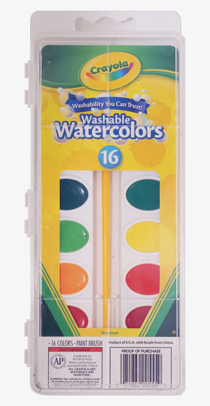 Crayola Washable Watercolors Colors Categories Water - Crayola Llc Washable Watercolors, transparent png