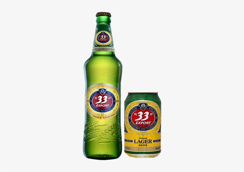 33-bottle - 33 Export Beer, transparent png