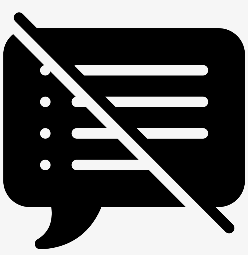 Speaker Notes Off Filled Icon - Loudspeaker, transparent png