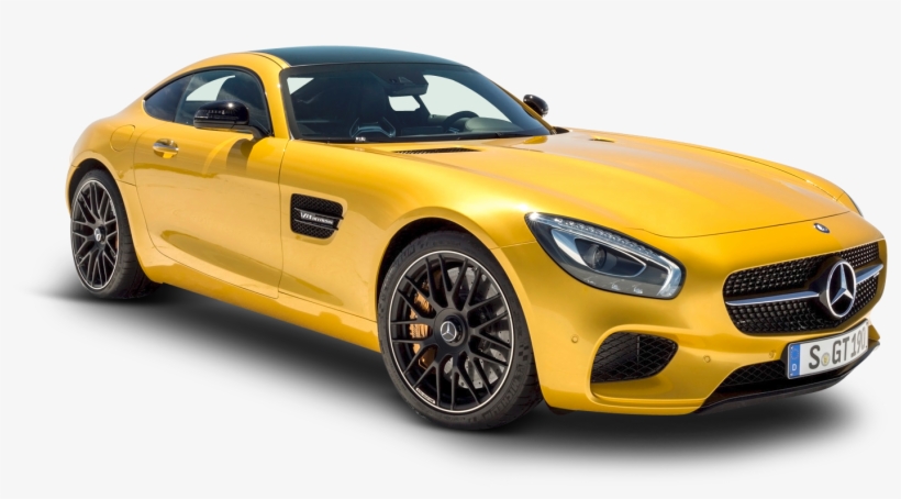 Yellow Mercedes Amg Gt Solarbeam Car Png Image - Mercedes Amg Gt Png, transparent png