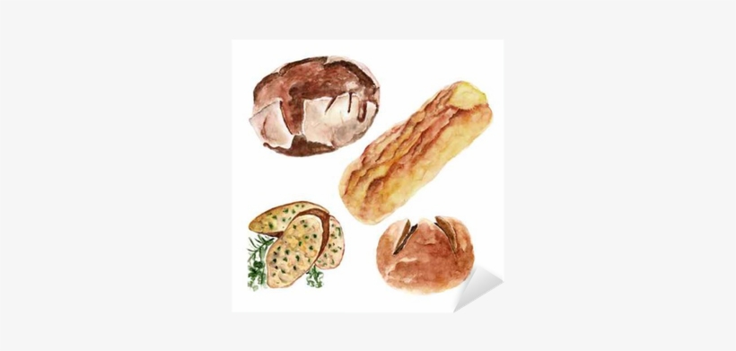 Isolated Set With Bread, Flour, Wheat - 麵粉 水彩 素材, transparent png