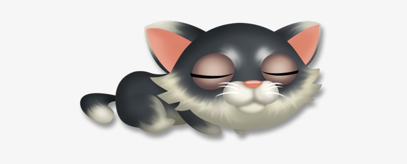 Tuxedo Kitten Sleeping - Hay Day Kitten, transparent png