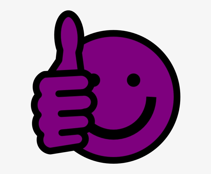 Purple Smiley-face Thumbs Up - Get Back! - Virus Attack - Download, transparent png