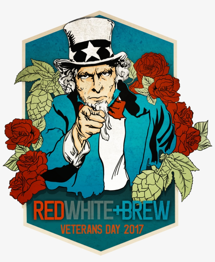 Uncle Sam T-shirt [red, White Brew], transparent png