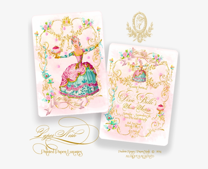 Marie Antoinette Danse Party For Musette Pink Watercolor - Motif, transparent png
