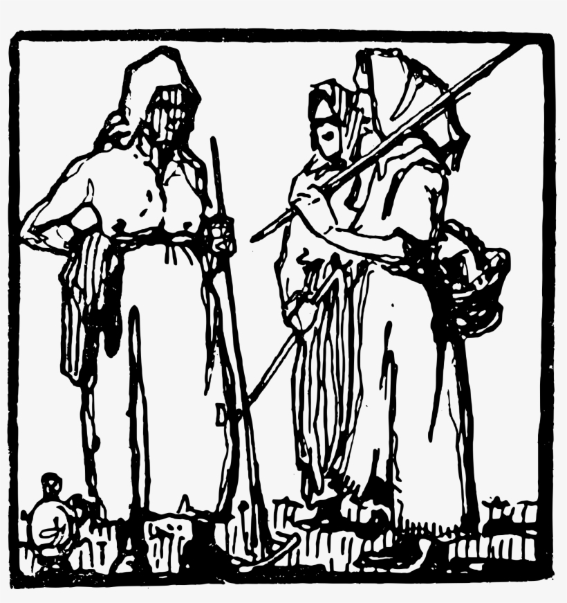 Vignette Drawing Black And White - Drawing, transparent png