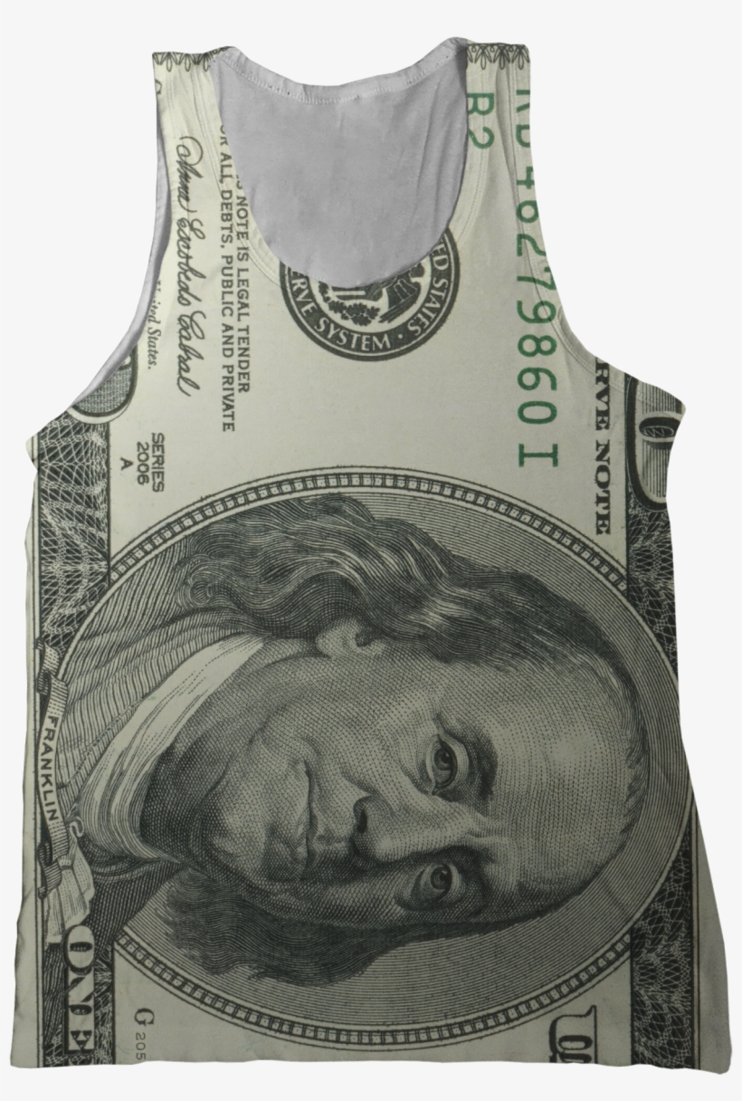 Benjamins 100 Dollar Bill Tank Top - 100 Dollar Bill, transparent png