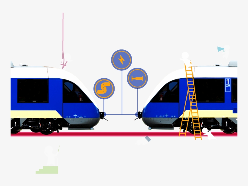 During Coupling, One Of The Two Cars Is Stationary, - Two Train Connection, transparent png