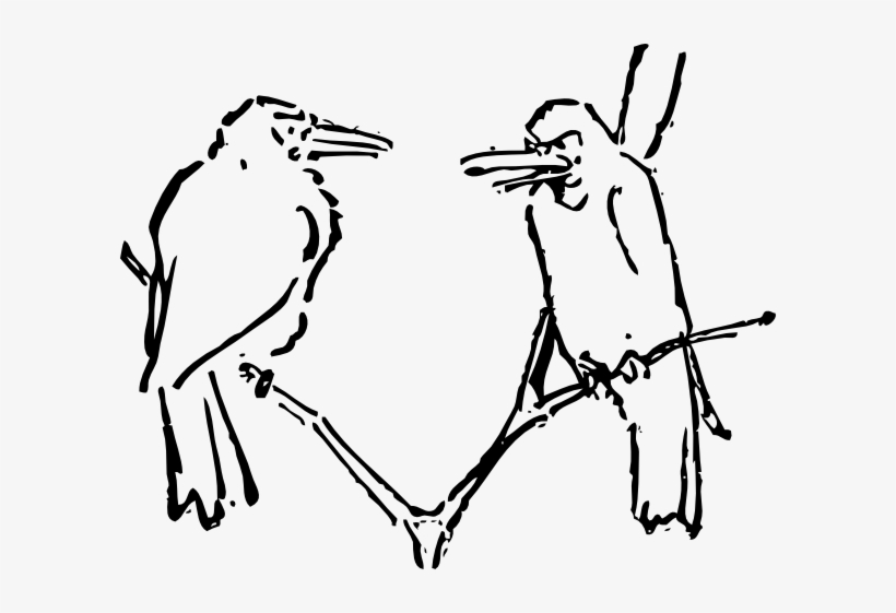 How To Set Use Birds Talking Tree Branch Svg Vector, transparent png