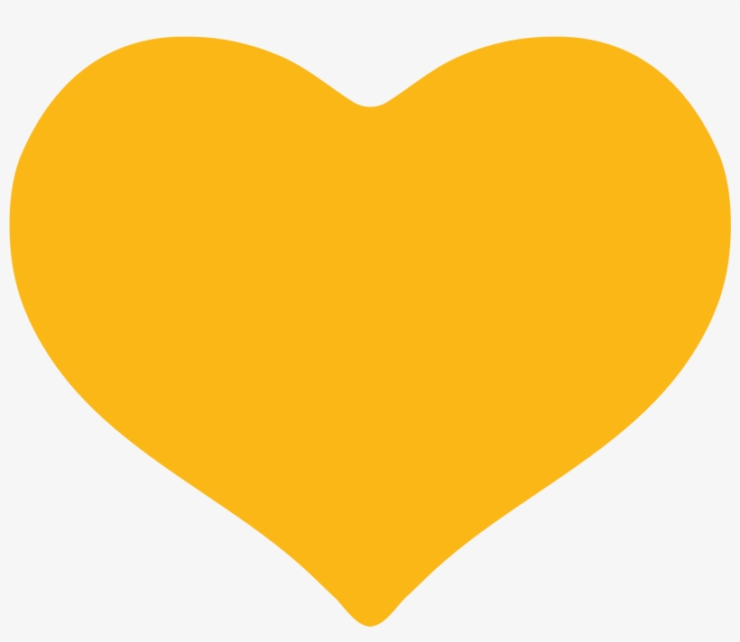 Clip Arts Related To - Yellow Love Heart Png, transparent png