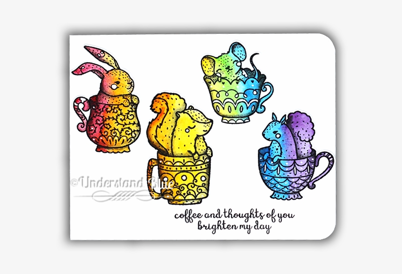 Perfect Blend Watercolor Card By Understand Blue - Cartoon, transparent png