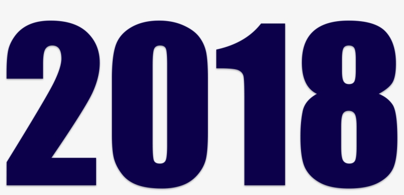 2018 Png Text Jpg Black And White Stock - Word Art Of 2018, transparent png