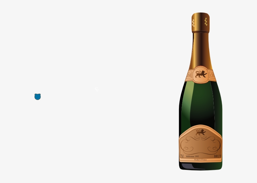 Champagne Plain Bottle Clip Art At Clker - Champagne Bottle Vector Png, transparent png