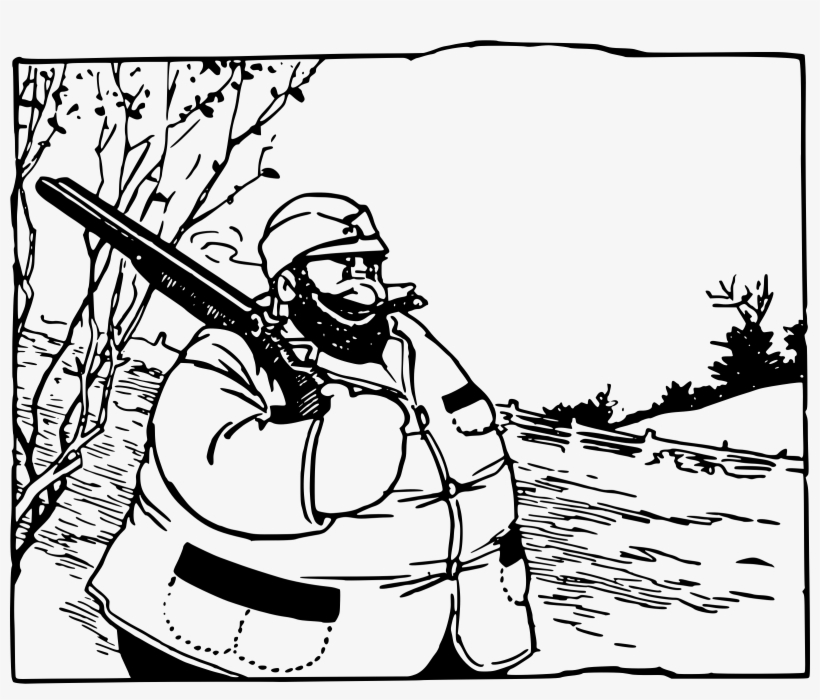 This Free Icons Png Design Of Beard Man With Gun, transparent png