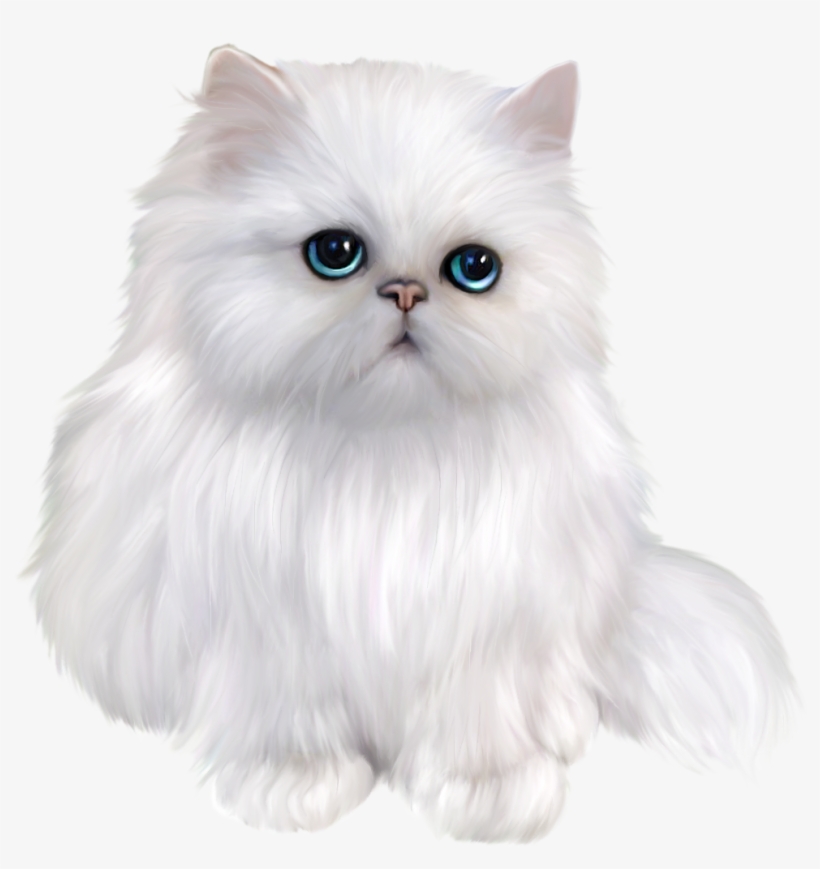 Kitten Clipart Gray Cat - Persian Cat Png, transparent png