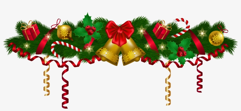 Christmas Deco Garland Png Clip Art Image, transparent png
