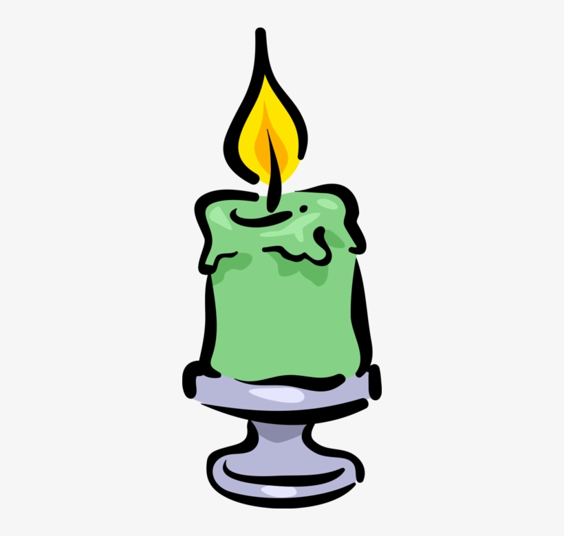 Vector Illustration Of Candle Ignitable Wick Embedded - Candle, transparent png
