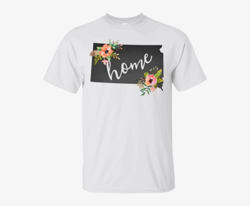 South Dakota Home Chalkboard Watercolor Flowers State - Montana Home Chalkboard Watercolor Flowers State T-shirt, transparent png
