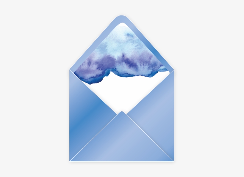 Watercolour Envelope Liner Blue - Triangle, transparent png