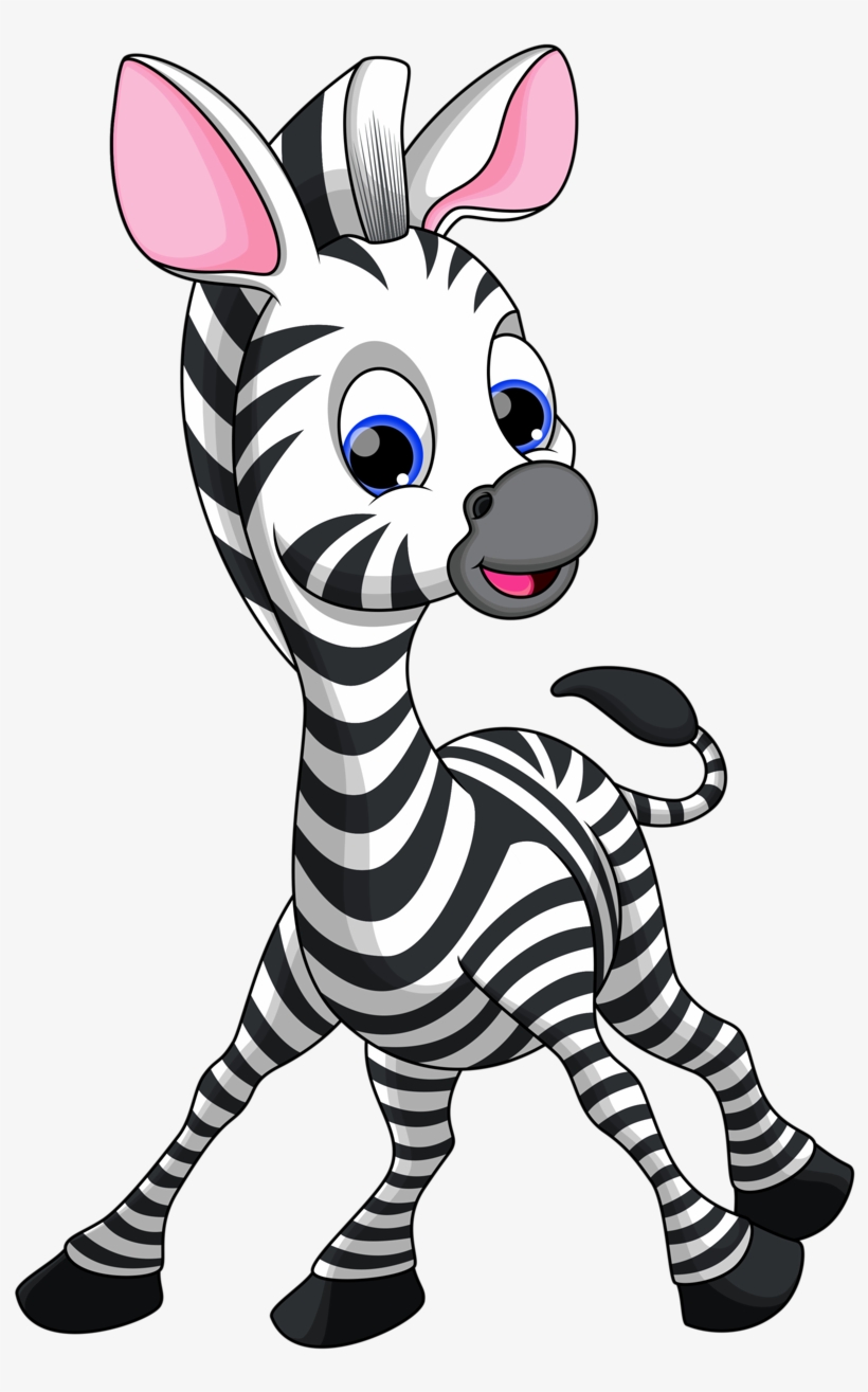 7 - Cute Zebra Cartoon, transparent png