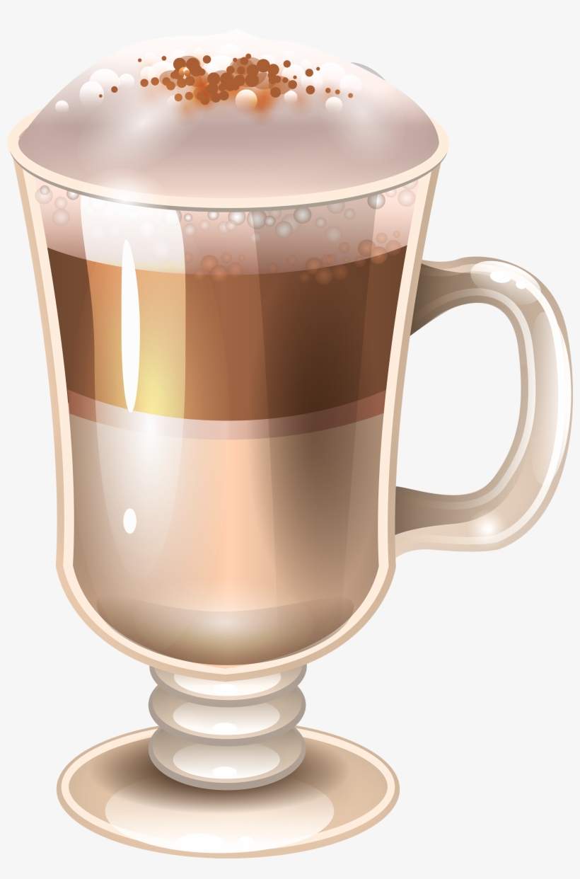 Milk Clipart Full Cup - Latte Macchiato Png, transparent png
