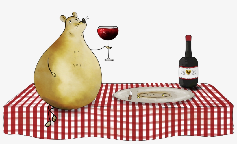 Mouse With Cheese And Wine Example Image - Wine, transparent png